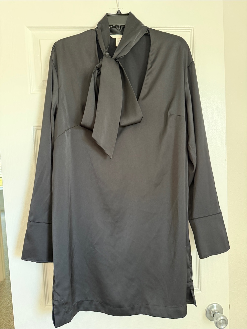 H&M Women's Black Tie-Neck Dress